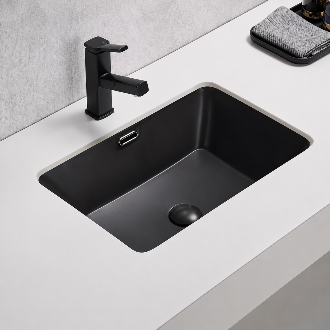 SERVEO UNDER COUNTER BASIN 22 X 15 X 7 INCHES   SV8651-MATT BLACK