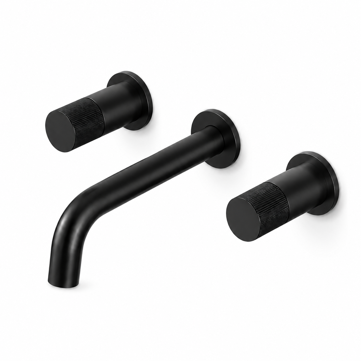 SERVEO PEBBLE SERIES WALL MOUNTED BRASS BASIN MIXER SV6201-BLACK MATT