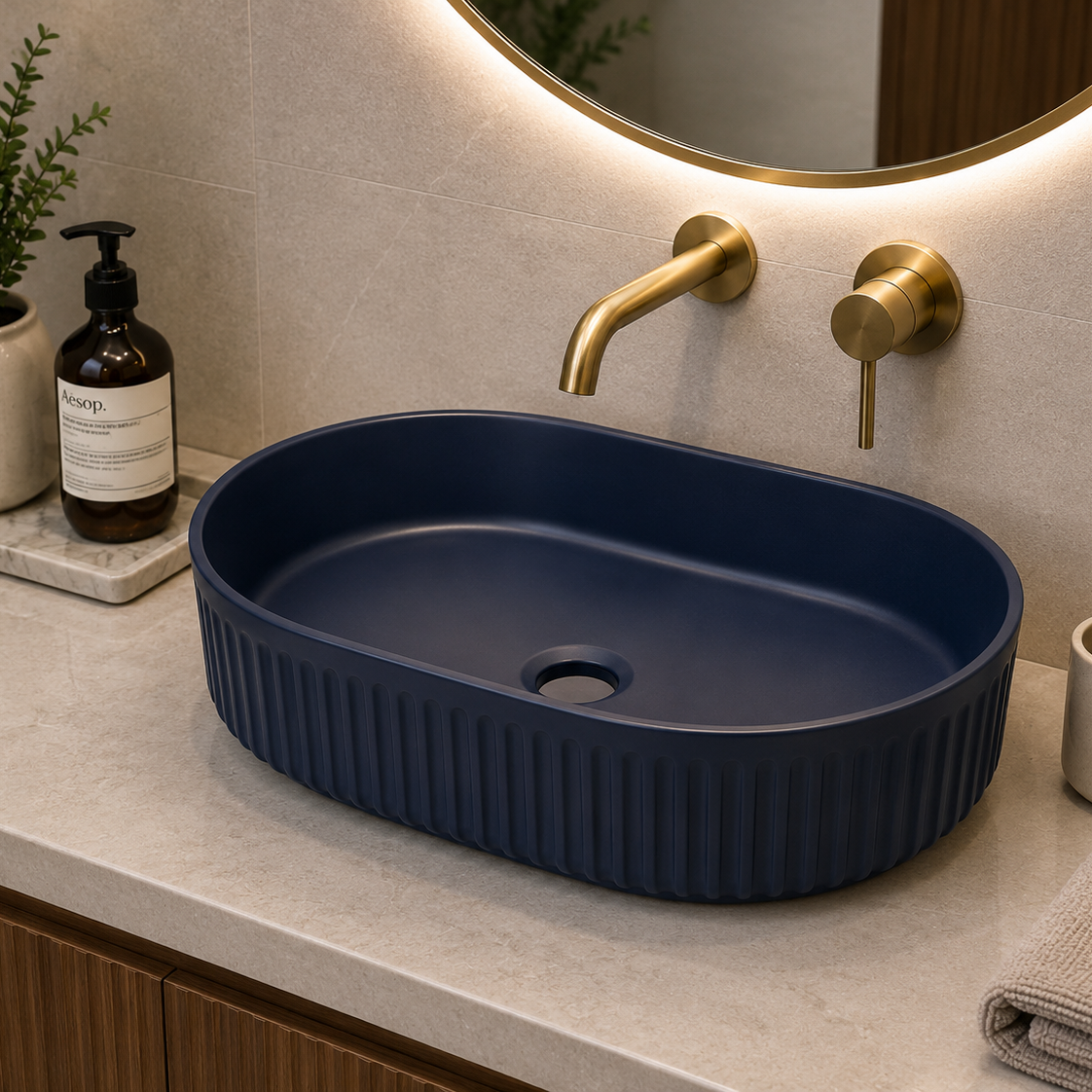 SCUBA MATT COLOUR BASIN SC-9832 BUM-BLUE MATT