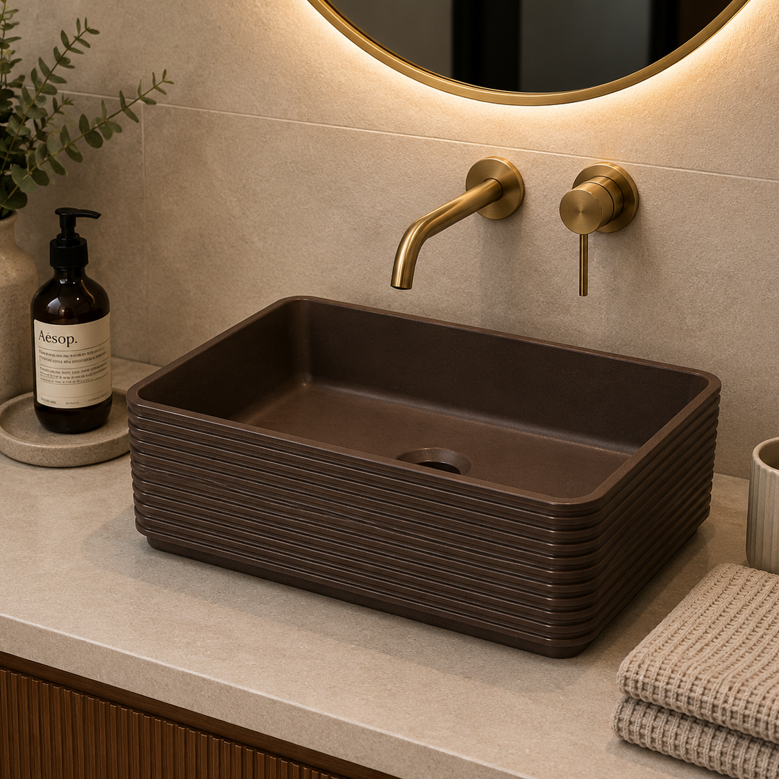 SCUBA MATT COLOUR BASIN SC-9833 BRM-BROWN MATT