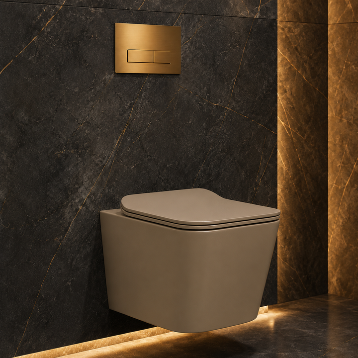SCUBA DESIGNER RIMLESS MATT WALL HUNG WC  SC - 9629 CRM-CREAM MATT