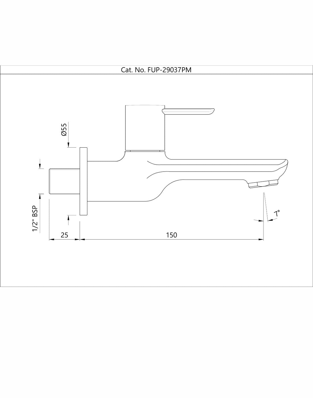 Jaquar WC Area Bib Tap Fusion Prime FUP-GBP-29037PM - Gold Bright PVD