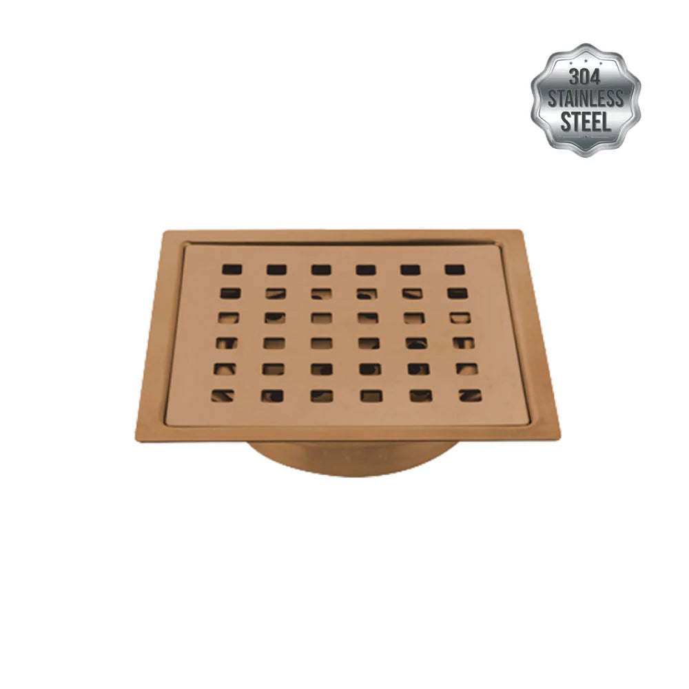 Picaso Rose Gold 6x6 Floor Drain-Rose Gold