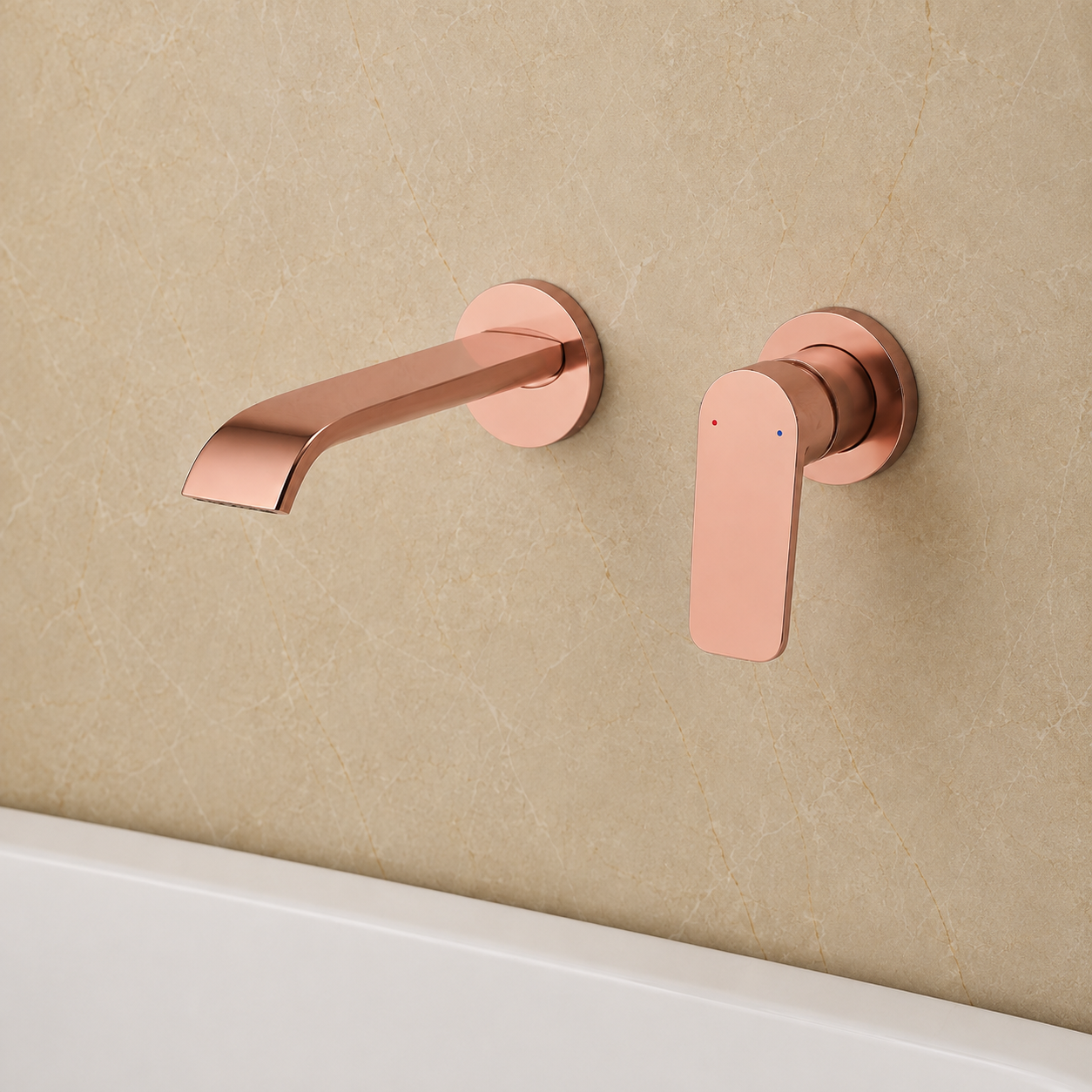 SERVEO GRACE SERIES WALL MOUNTED BASIN MIXER SV6205-ROSE GOLD