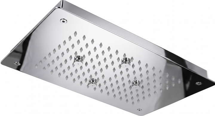 PICASO 2 FLOW OVERHEAD RAIN SHOWER-RAIN & MIST 19X13 INCHES: CHROME