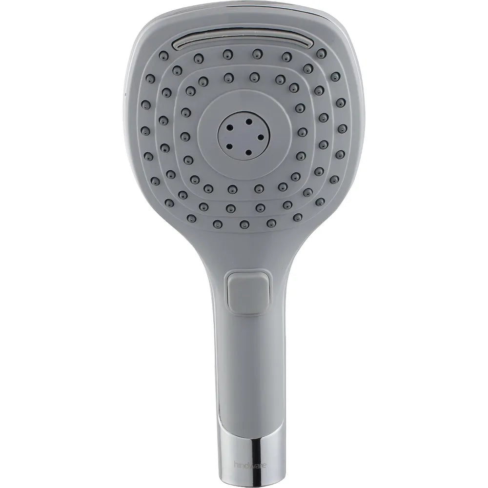 Hindware CP 120mm, ABS 3 Flow Hand Shower with Pressing Switch (Grey)