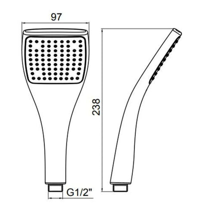 KOHLER EO -CP Small Handshower with Hose (Chrome Finish)