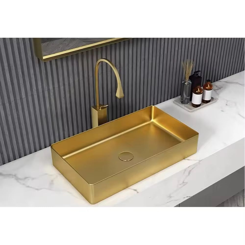 Scuba Metallic Basin Series SC-901 BGM with Pop-Up Waste Coupling- Gold