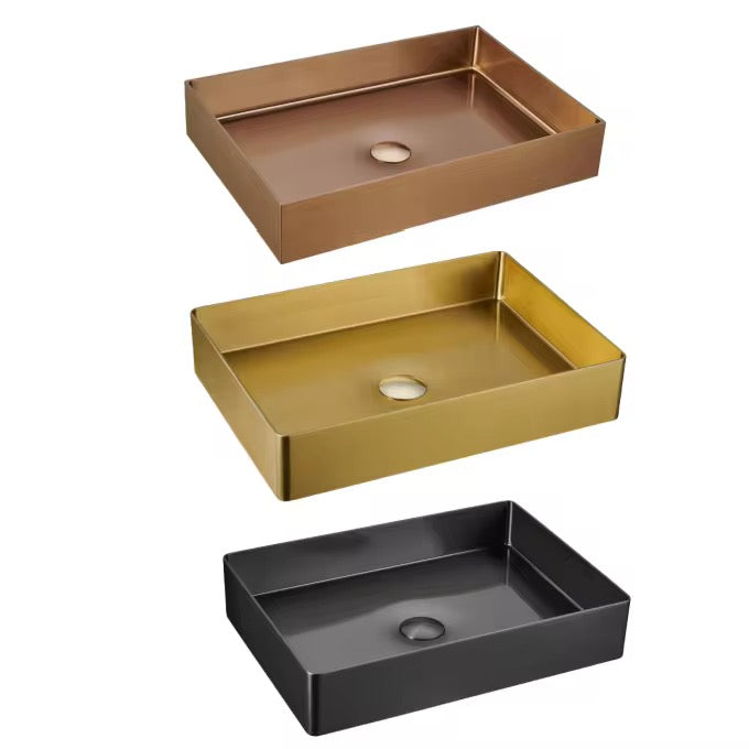 Scuba Metallic Basin Series SC-901 BRG with Pop-Up Waste Coupling- Rose Gold