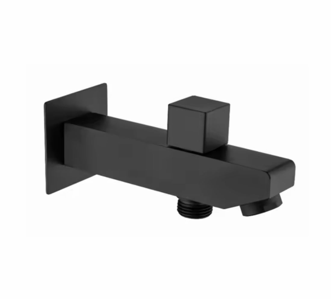 PICASO WALL MOUNTED KUBIX BUTTON SPOUT - MATTE BLACK