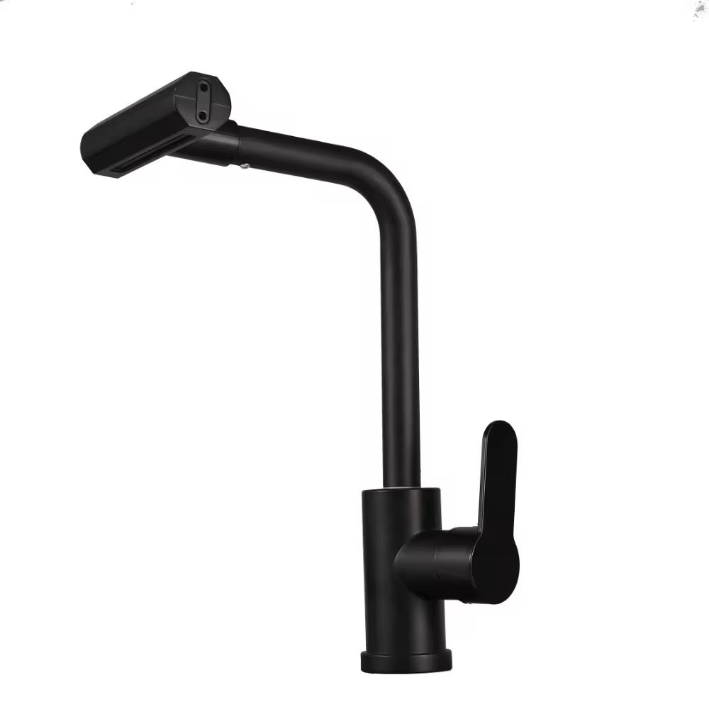 SCUBA 4 WAY SINGLE LEVER BASIN MIXER WITH PULLOUT SC-1154BM- BLACK MATT