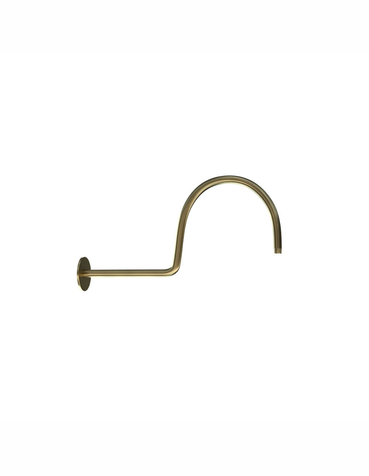 Jaquar Shower Arm SHA-ABR-485 Wall Mounted Victorian Shower Arm 20 mm Dia and 480 mm Long Round Shape Wall Mounted With Flange-ANTIQUE BRONZE