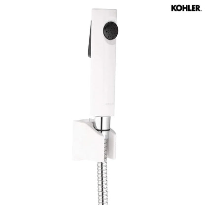 Kohler Cuff Health Faucet  - White Body with Black Accents - Premium Jet Spray with Hose and Holder