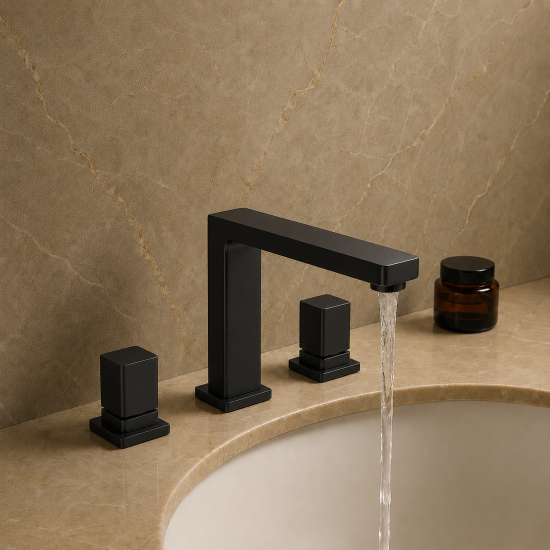 SERVEO REGALIA SERIES DUCK MOUNTED BASIN MIXER SV6302-BLACK MATT