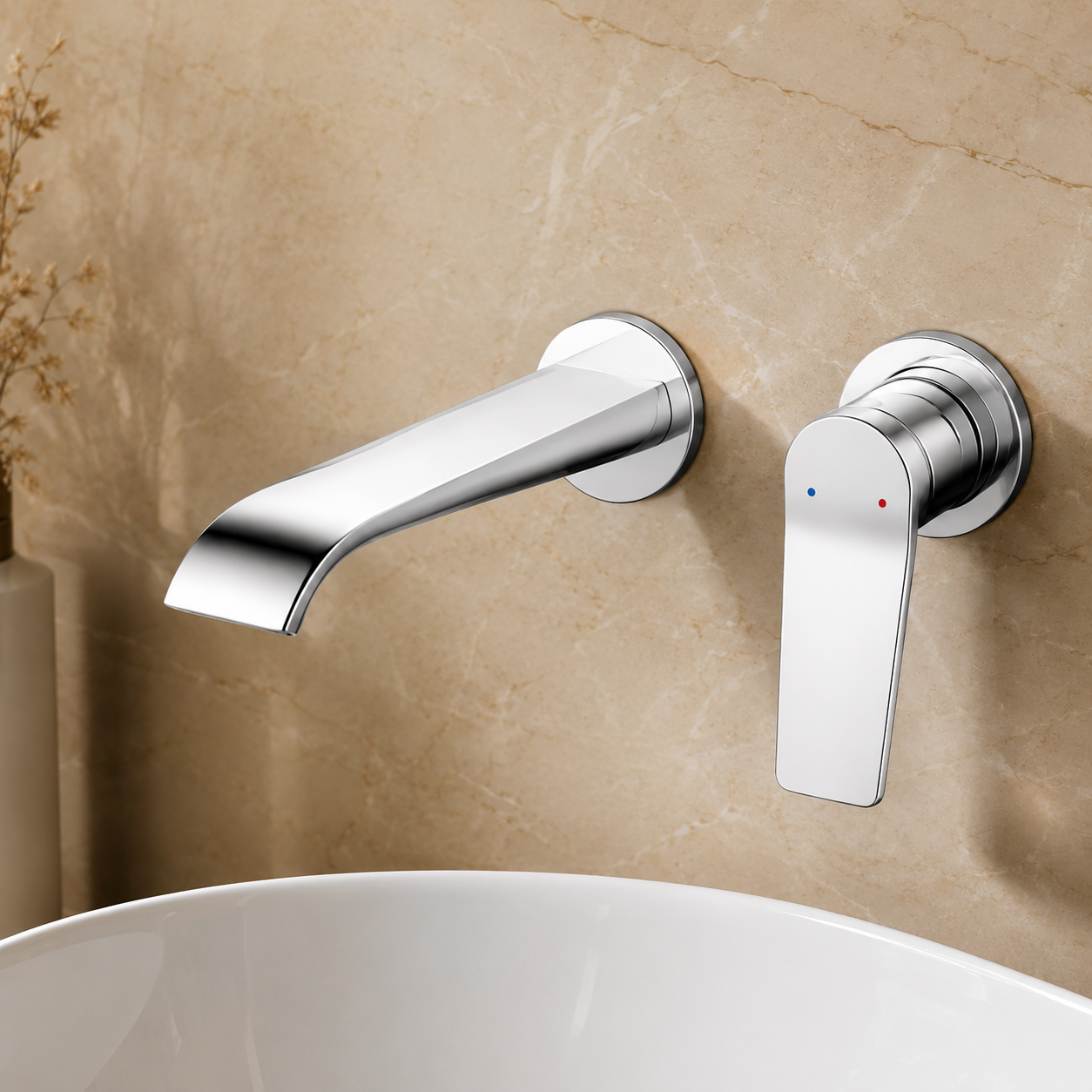 SERVEO GRACE SERIES WALL MOUNTED BASIN MIXER SV6205-CHROME