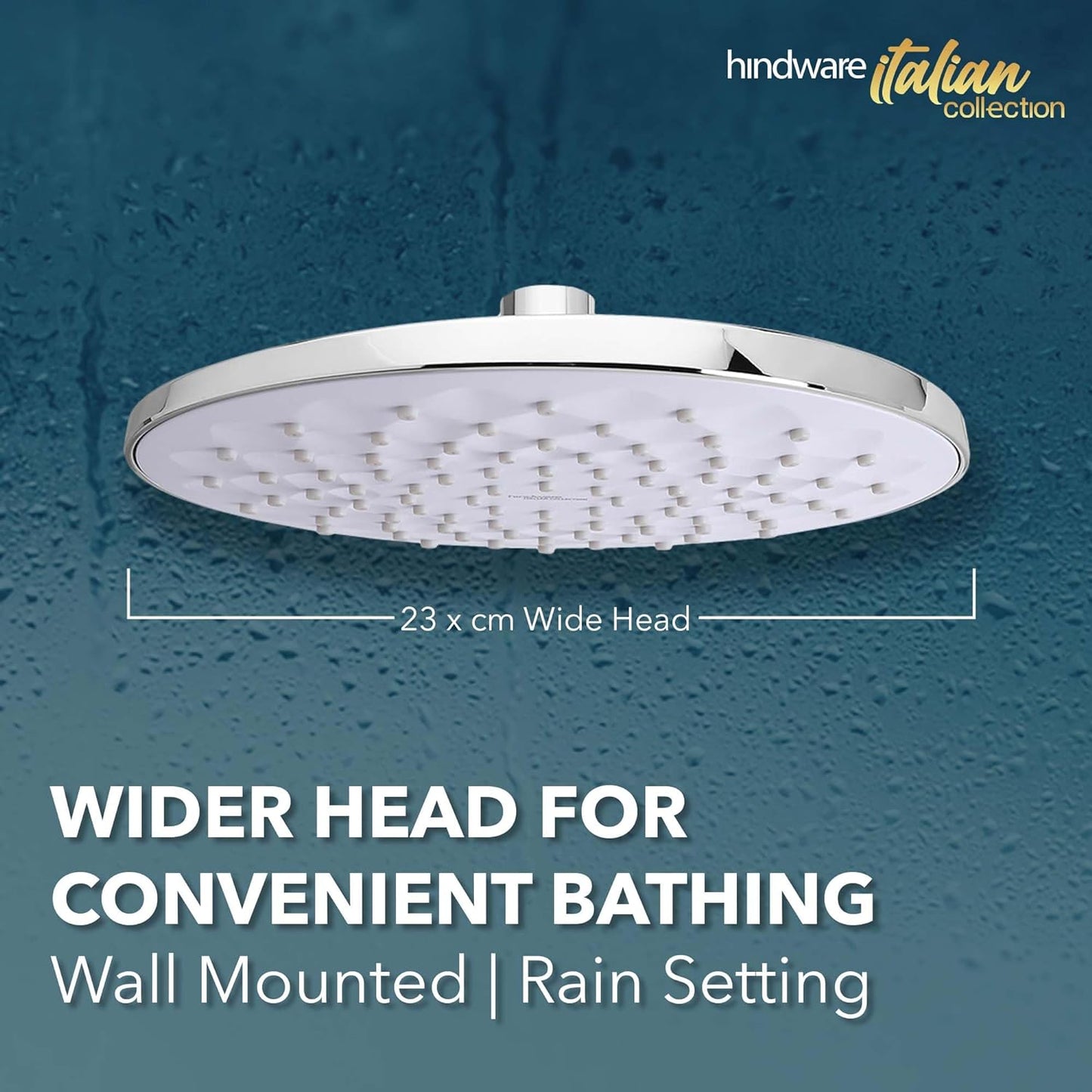 Hindware 230Mm ABS Overhead Rain Shower - Round With Chrome Finish