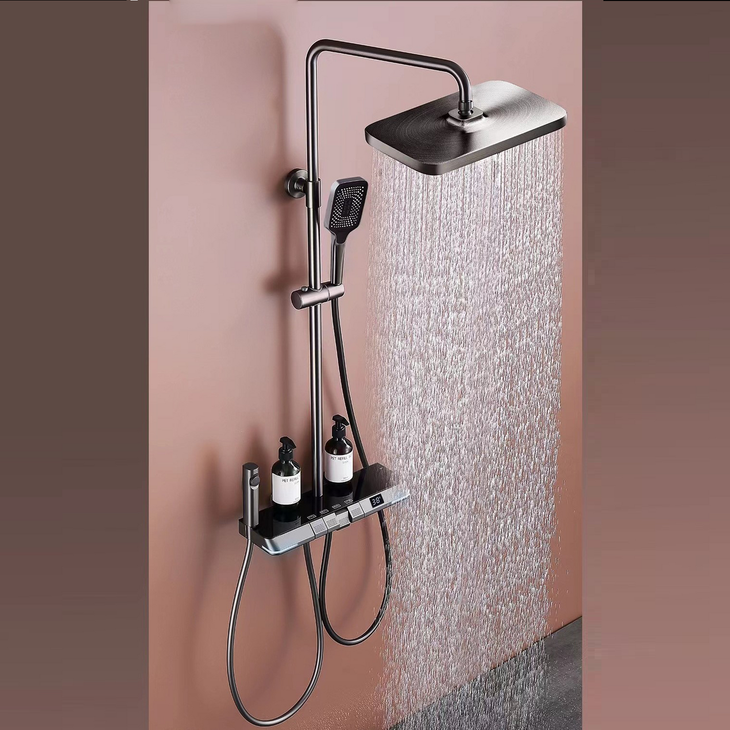 Picaso Luxury Shower Set, Overhead and Handshower (Pack of 2)