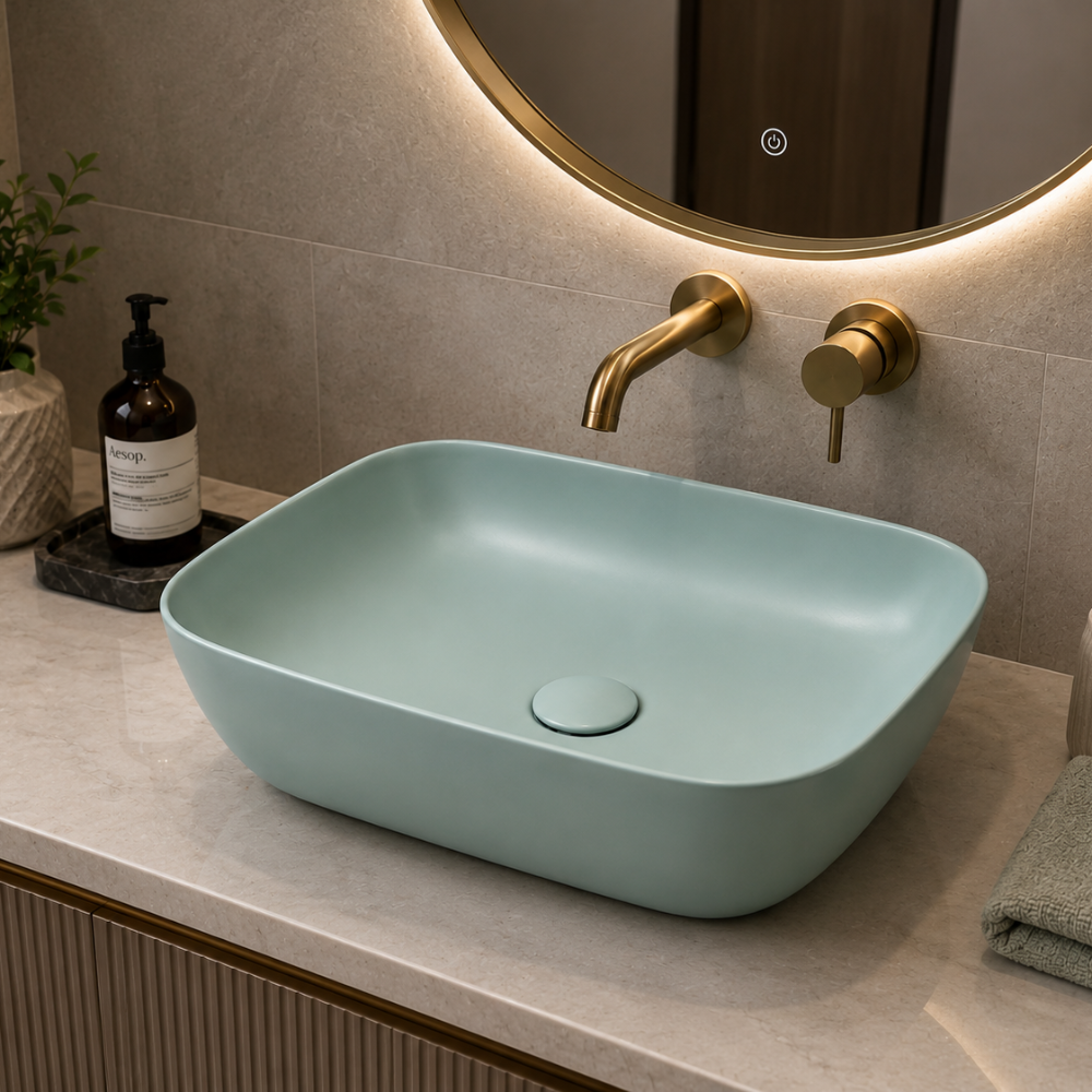SCUBA MATT COLOUR BASIN SC-9586 PGM-PISTA GREEN MATT