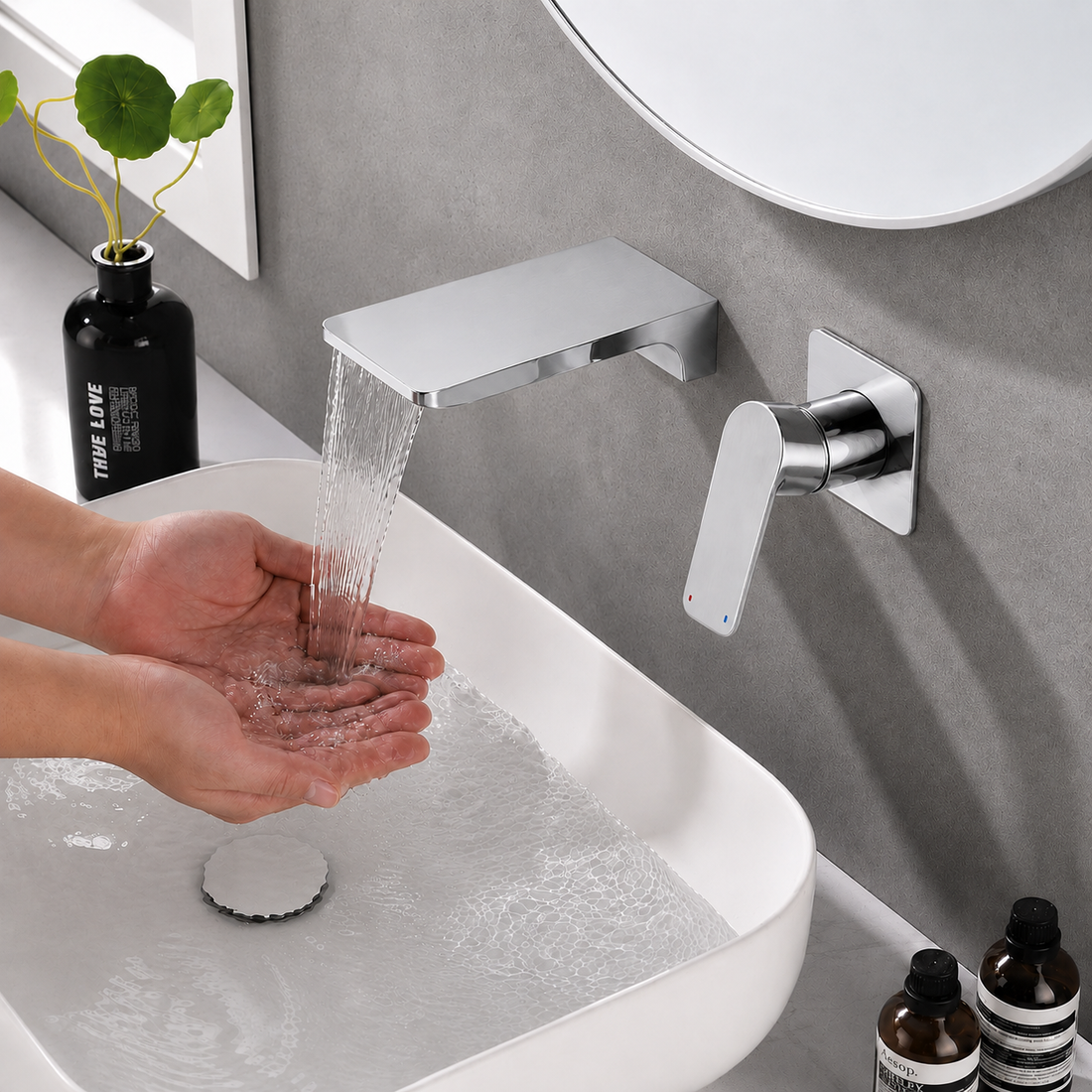 SERVEO CROWN SERIES WALL MOUNTED BASIN MIXER SV6207-CHROME