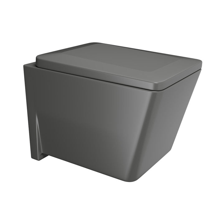JAQUAR RIMLESS WALL HUNG WC KUBIX PRIME KUS-GRM-35953BIUFPM - GREY MATT