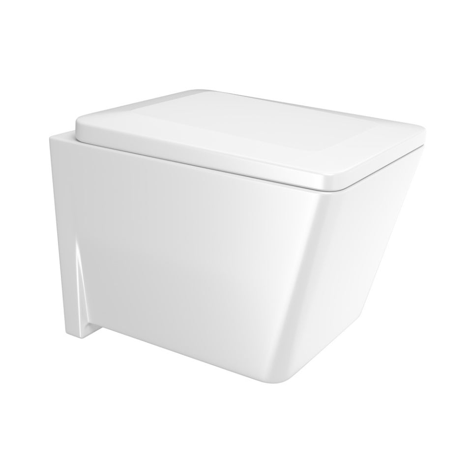 JAQUAR RIMLESS WALL HUNG WC KUBIX PRIME KUS-WHM-35953BIUFPM - WHITE MATT