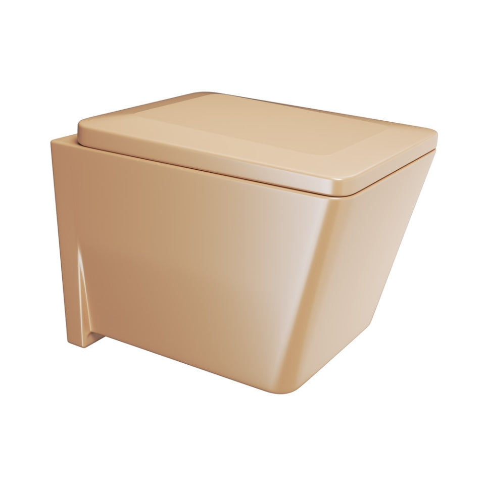 JAQUAR RIMLESS WALL HUNG WC KUBIX PRIME KUS-BEM-35953BIUFPM - BEIGE MATT
