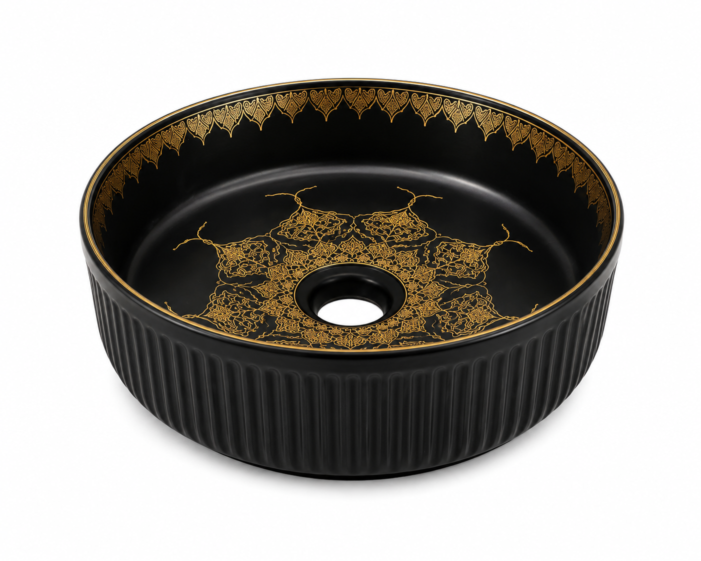 SCUBA MOROCCAN CERAMIC DESIGN BASIN SC-6003 BLK-KLH-BLACK
