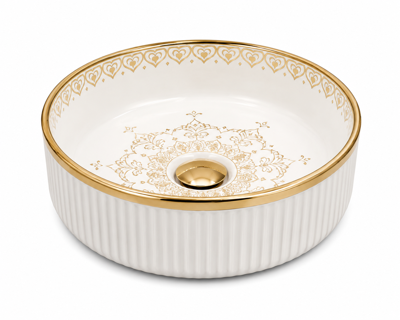 SCUBA MOROCCAN CERAMIC DESIGN BASIN SC-6003 WH-KLH-WHITE