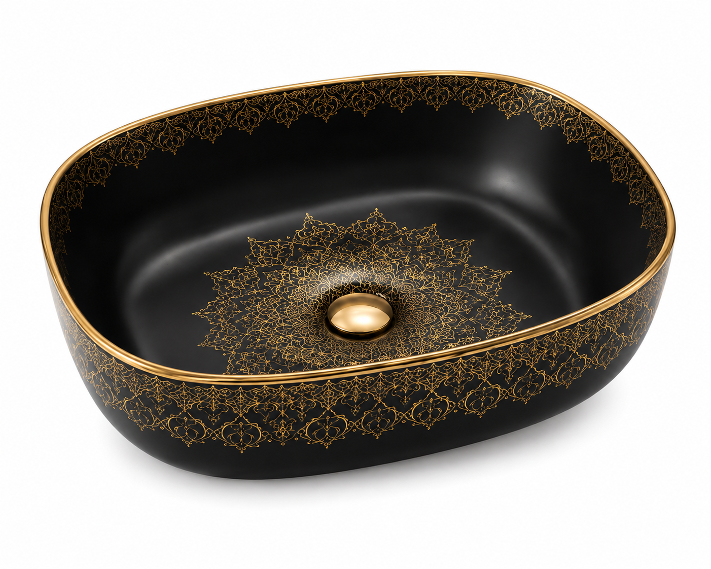 SCUBA MOROCCAN CERAMIC DESIGN BASIN SC-6004 BLK-KLH-BLACK