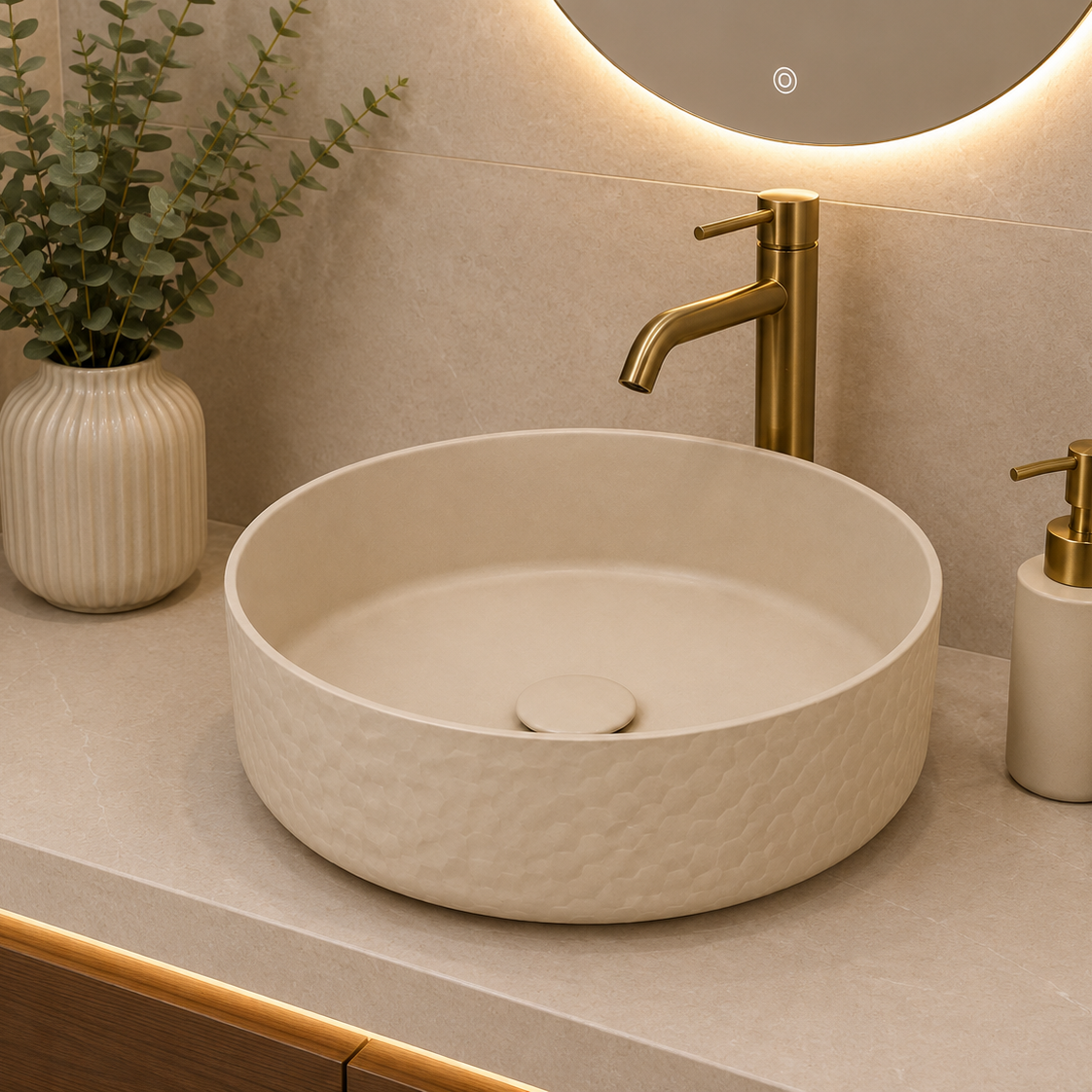 SCUBA MATT COLOUR BASIN SC-6010 CRM-CREAM MATT