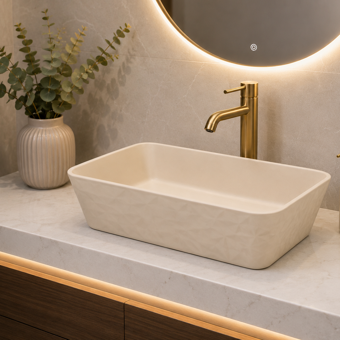 SCUBA MATT COLOUR BASIN SC-6011 CRM-CREAM MATT