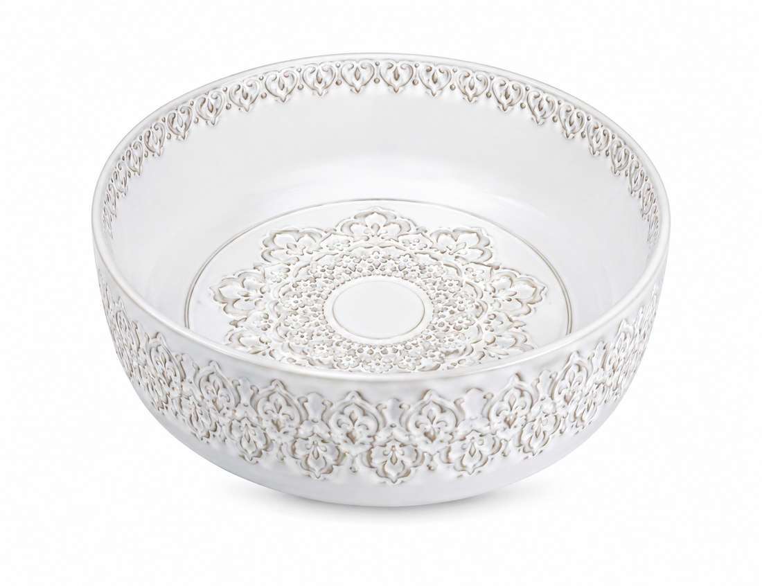 SCUBA MOROCCAN CERAMIC DESIGN BASIN SC-9203 WH-KLH