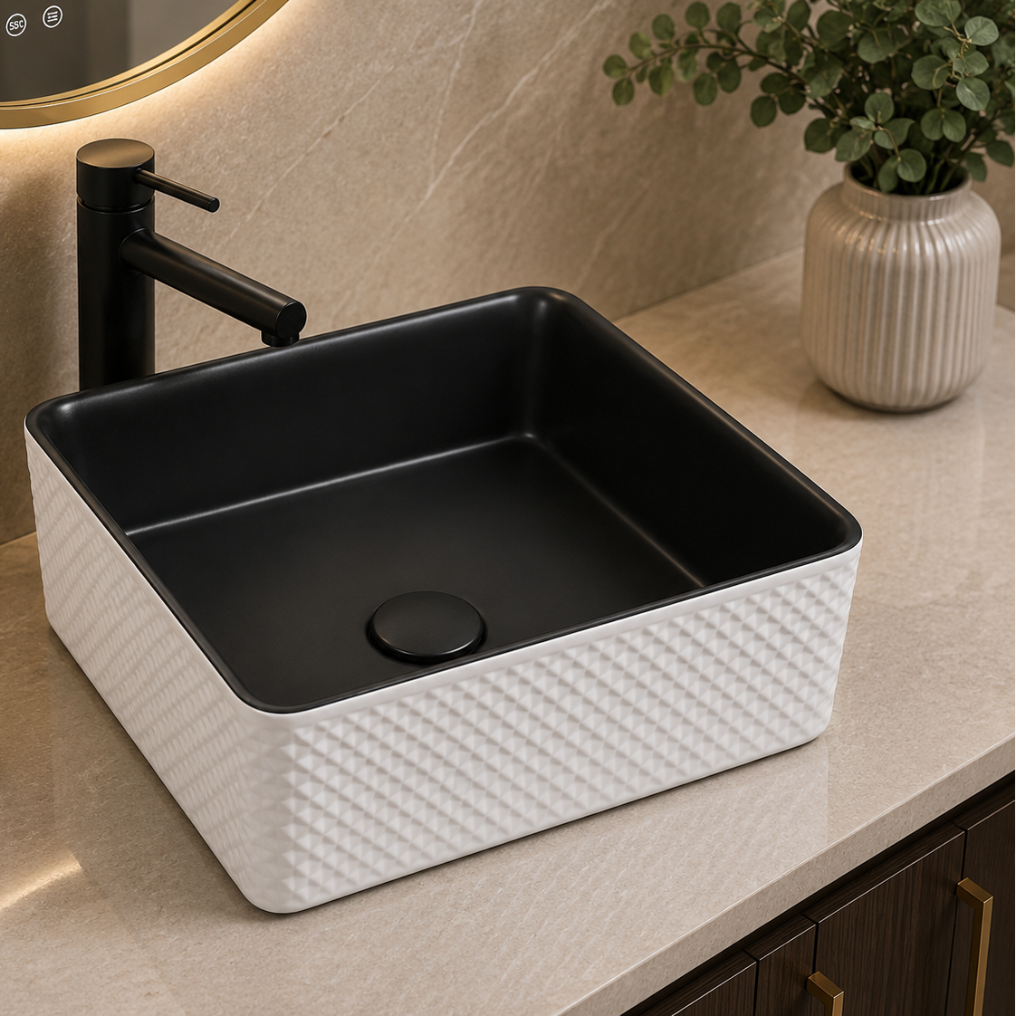 SCUBA MATT COLOUR BASIN SC-9204 WDGR