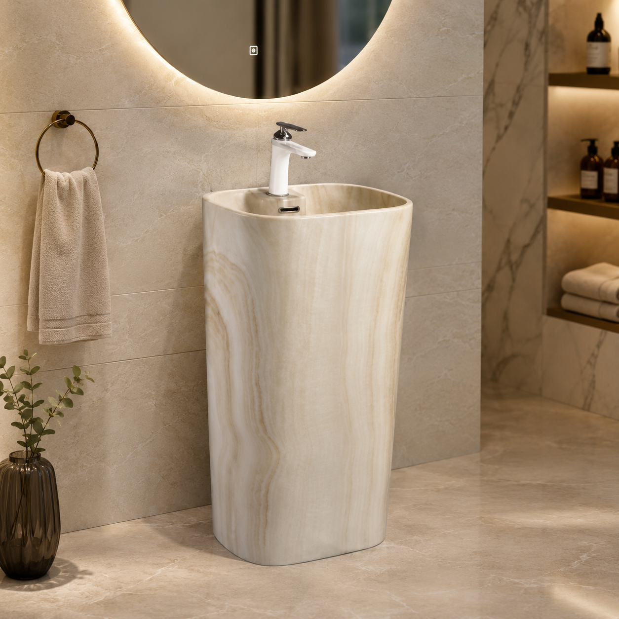 SCUBA CERAMIC PEDESTAL MARBLE COLOR SERIES SC-9206 D-3 (M)