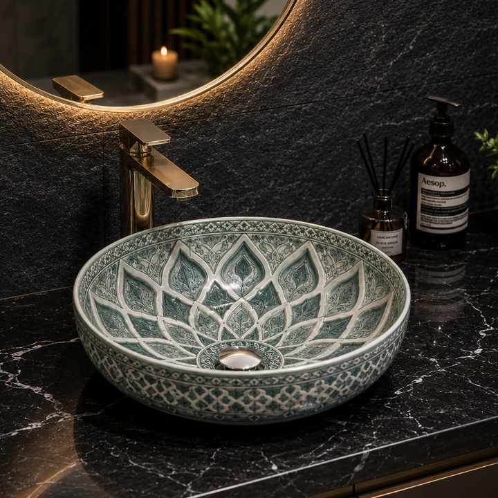 SCUBA MOROCCAN CERAMIC DESIGN BASIN SC-9218 KLH