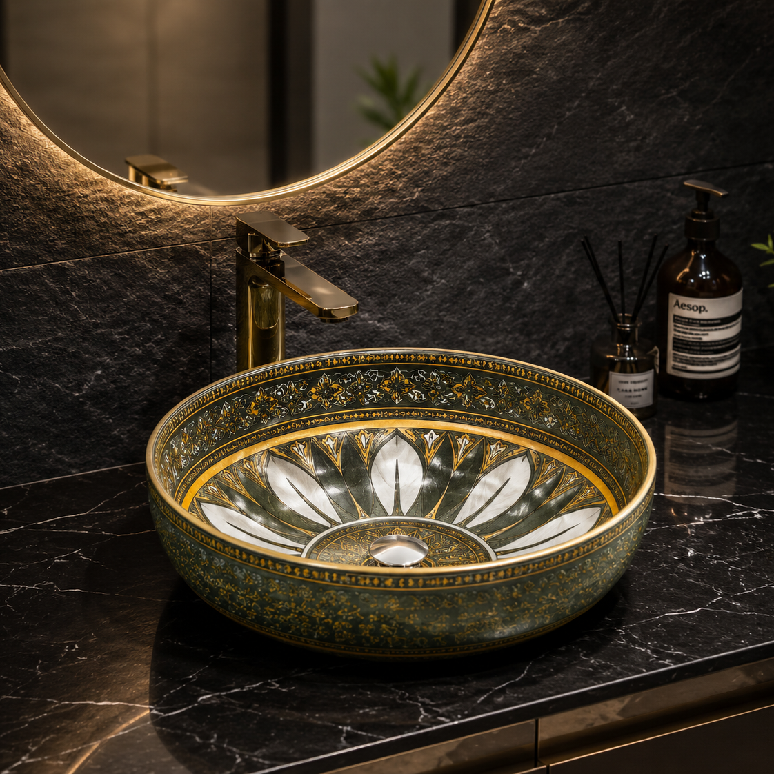 SCUBA MOROCCAN CERAMIC DESIGN BASIN SC-9222 KLH