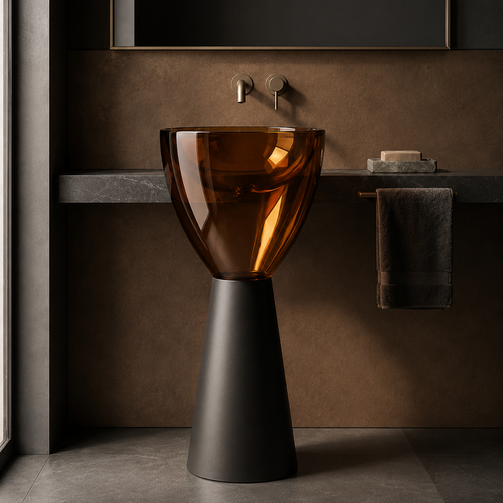 SCUBA RESIN TRANSPARENT PEDESTAL BASIN SC-9331