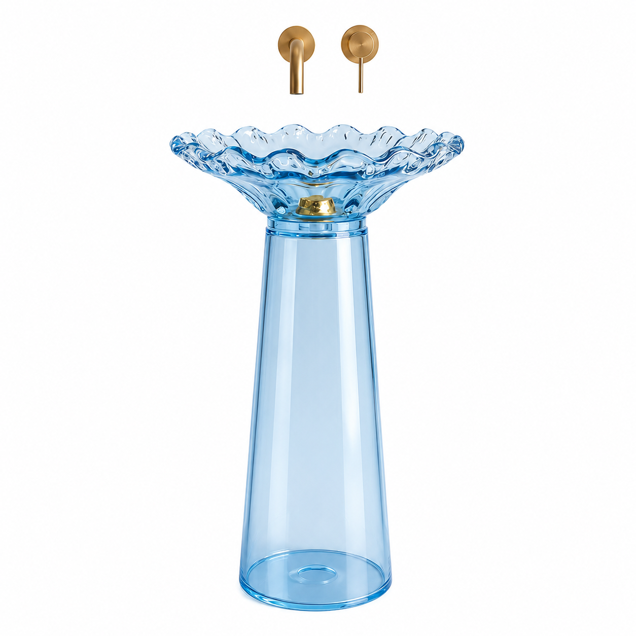 SCUBA RESIN TRANSPARENT PEDESTAL BASIN SC-9354