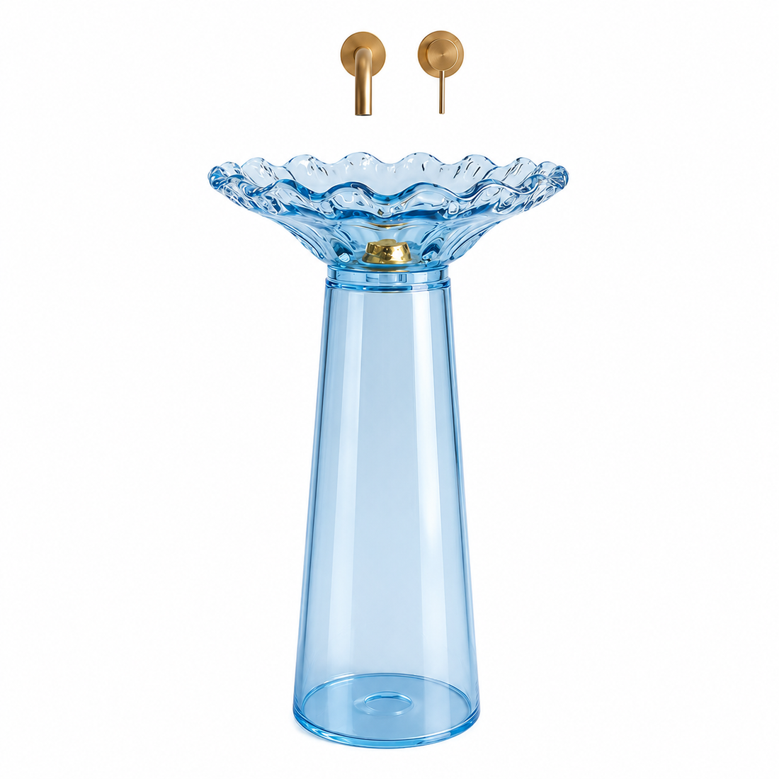 SCUBA RESIN TRANSPARENT PEDESTAL BASIN SC-9354