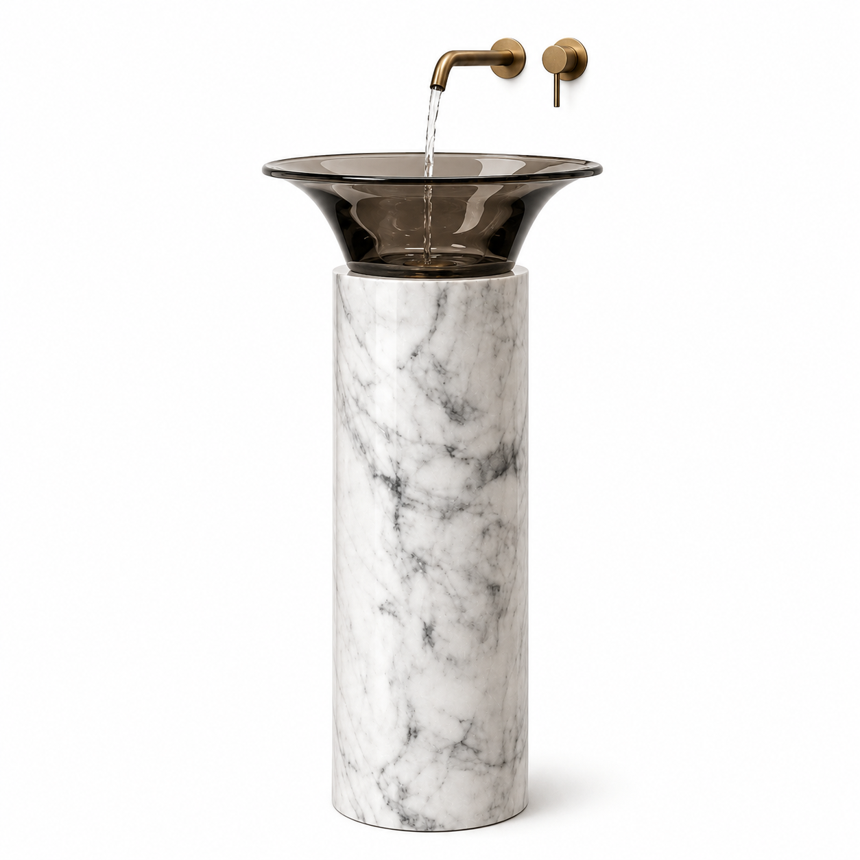 SCUBA RESIN TRANSPARENT PEDESTAL BASIN SC-9355