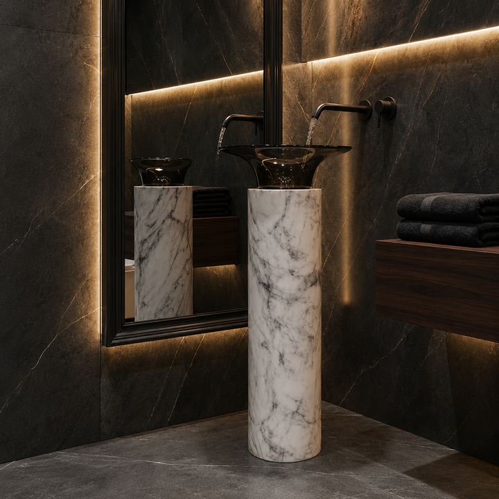 SCUBA RESIN TRANSPARENT PEDESTAL BASIN SC-9355