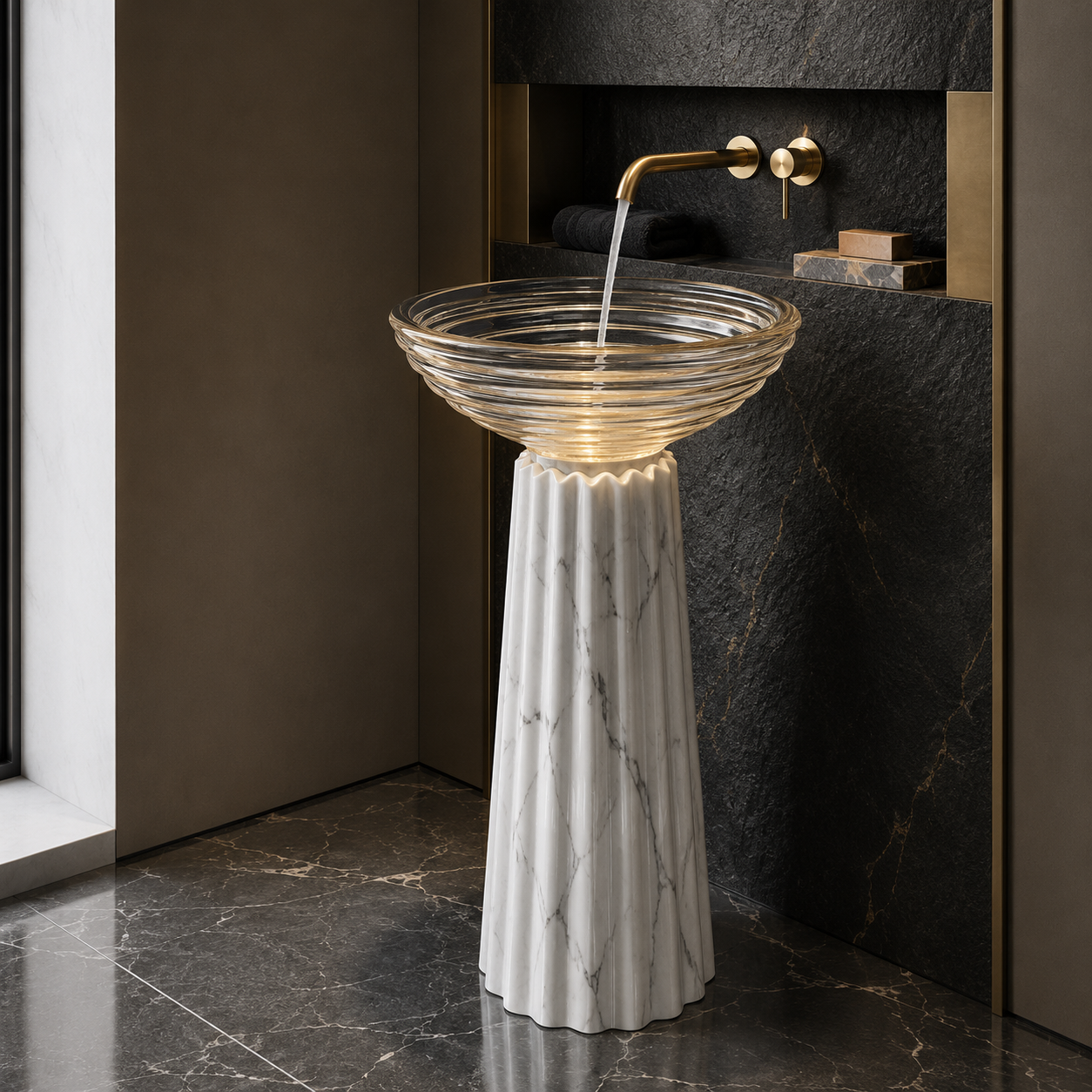 SCUBA ARTIFICIAL STONE PEDESTAL BASIN SC-9375