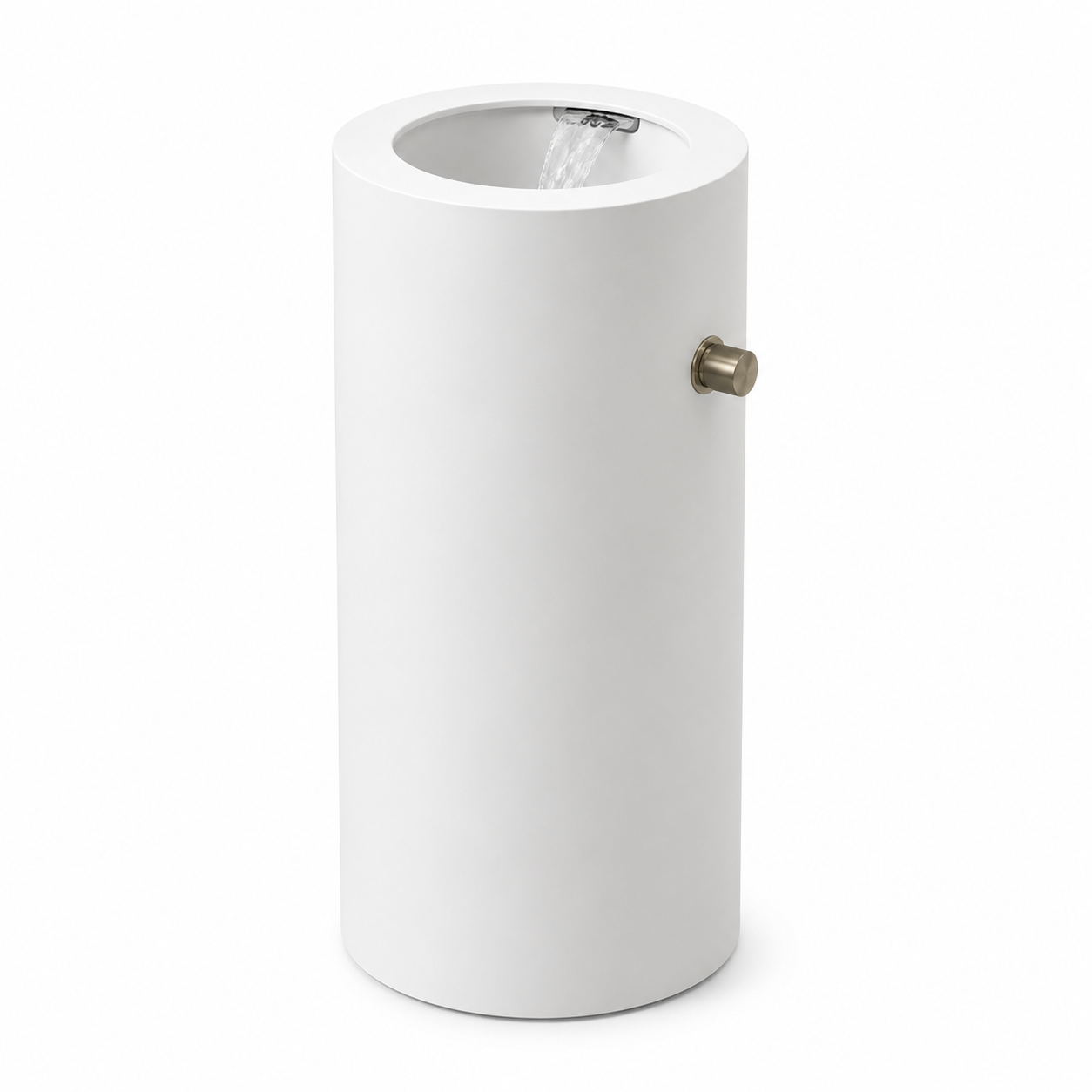 SCUBA WITH WATERFALL FAUCET PEDESTAL SC-938 WHT-WHITE