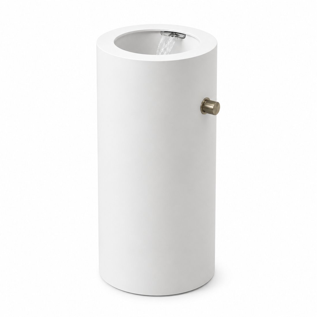 SCUBA WITH WATERFALL FAUCET PEDESTAL SC-938 WHT-WHITE