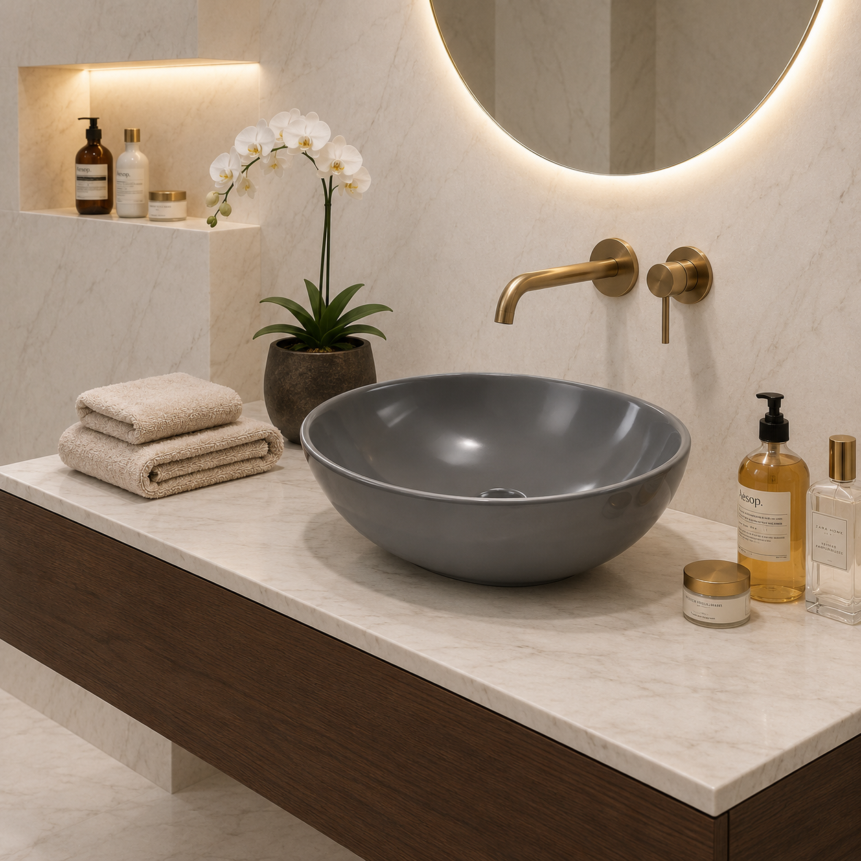 SCUBA MATT COLOUR BASIN SC-9516 GM-GREY MATT