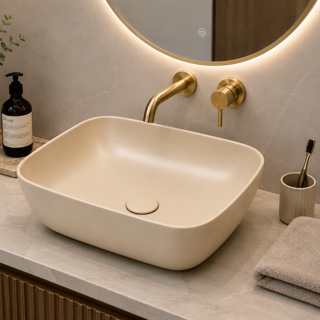 SCUBA MATT COLOUR BASIN SC-9586 CRM-CREAM MATT