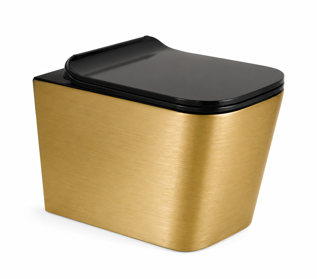 SCUBA DESIGNER RIMLESS WALLHUNG WC SC-9629 BG-BLACK GOLD