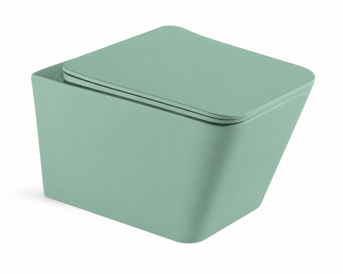 SCUBA DESIGNER RIMLESS MATT WALL HUNG WC SC-9629 PGM-PISTA GREEN MATT