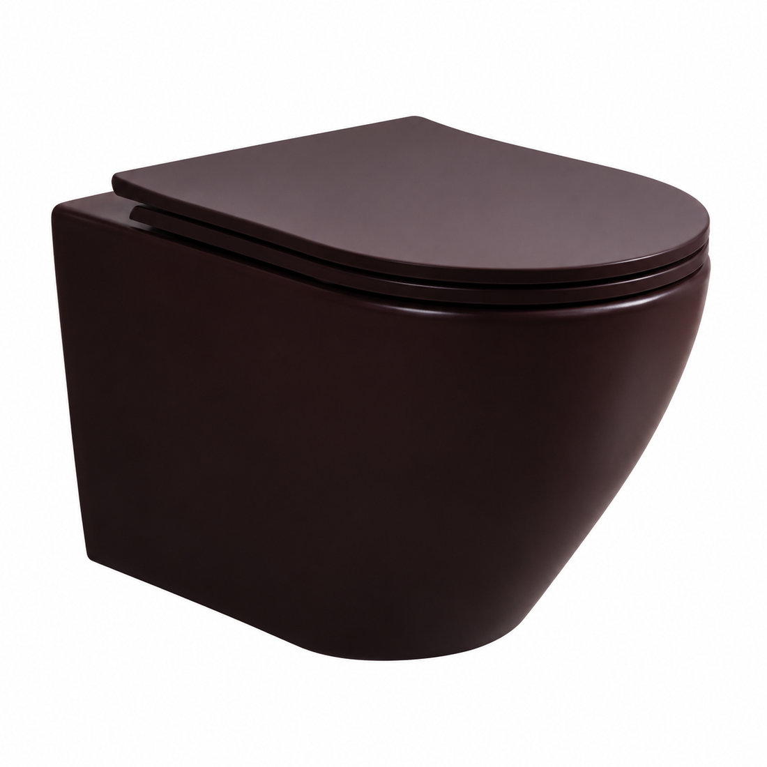 SCUBA DESIGNER RIMLESS MATT WALL HUNG WC SC-9644 BRM-BROWN MATT