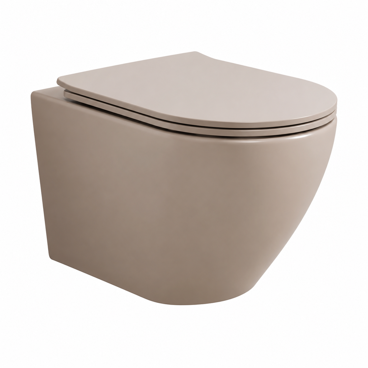 SCUBA DESIGNER RIMLESS MATT WALL HUNG WC SC-9644 CRM-CREAM MATT